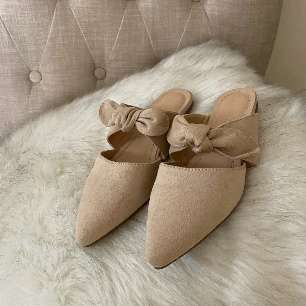❌SOLD Beige Mules Slides - Picture 2 of 7